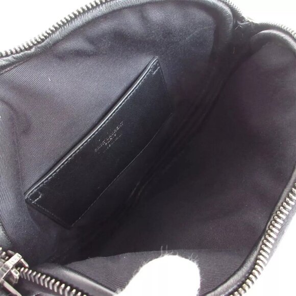 Auth SAINT LAURENT Clutch bag Black / blue leather/suede - Picture 11 of 12